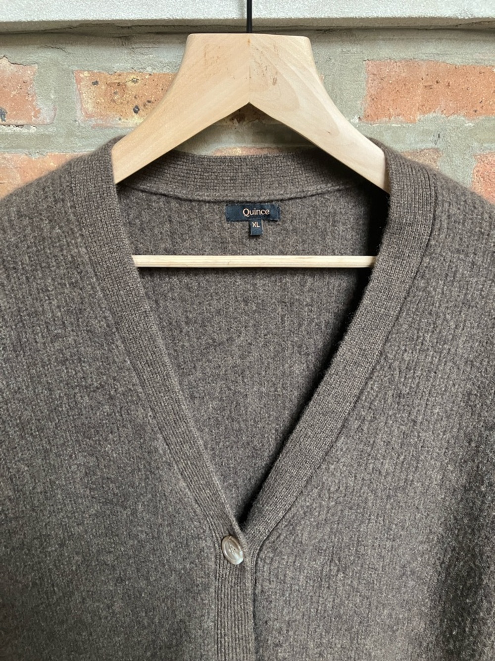 Quince Mongolian Cashmere Oversized Boyfriend Cardigan Sweater - Picture 2 of 12